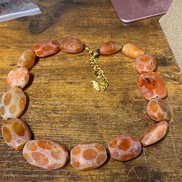 Carnelian  faceted 18 inch Aprilsplace necklace - Picture 9 of 9